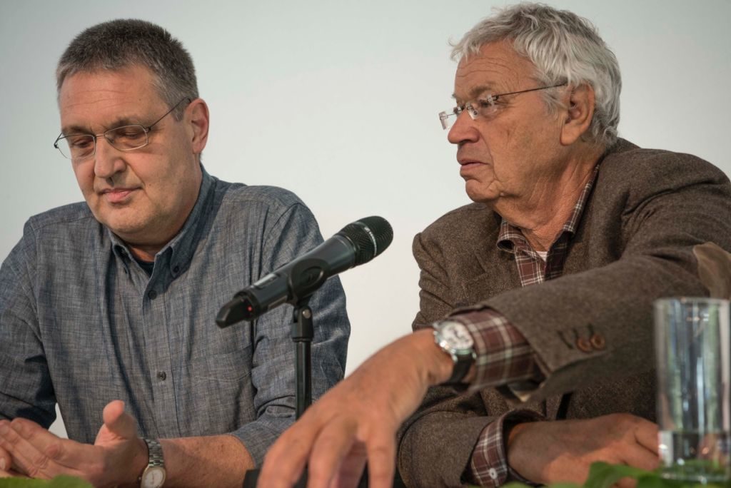Markus Ederer und Gerhard Polt (v.l.) beim 3. Josefstaler Gespräch über Verständigungskultur. 