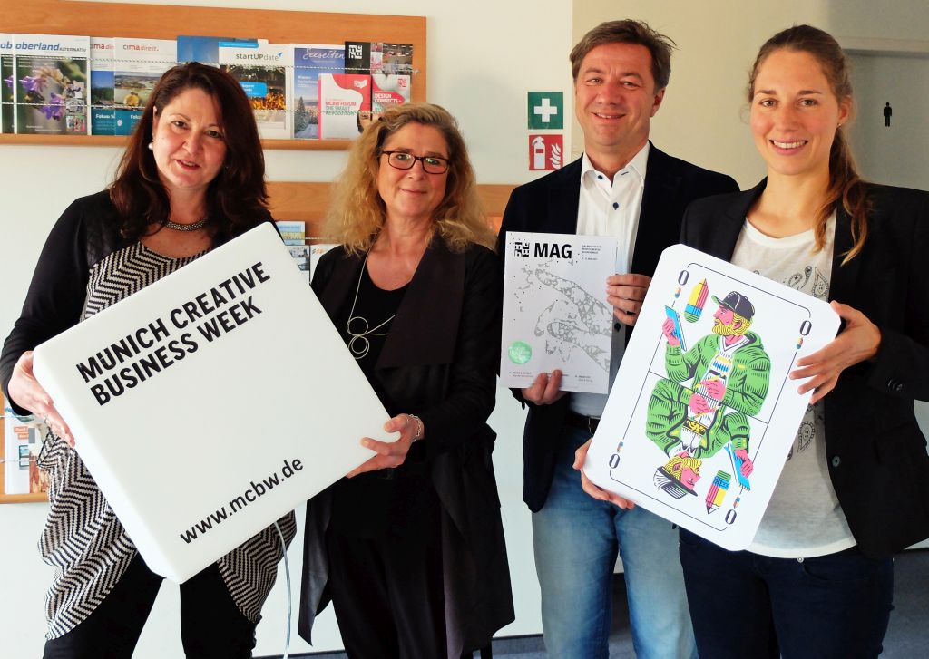 Sabine Unger und Nina Shell (beide Munich Creative Business Week), Alexander Schmid und Ingrid Wildemann-Dominguez (SMG)